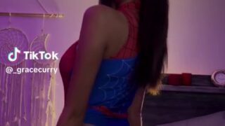 Gracxxe Onlyfans leaked sexy spiderman cosplay video!!!